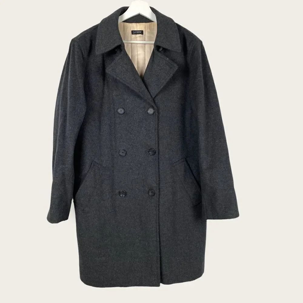 J. Crew Wool Blend Double-Breasted Pea Coat